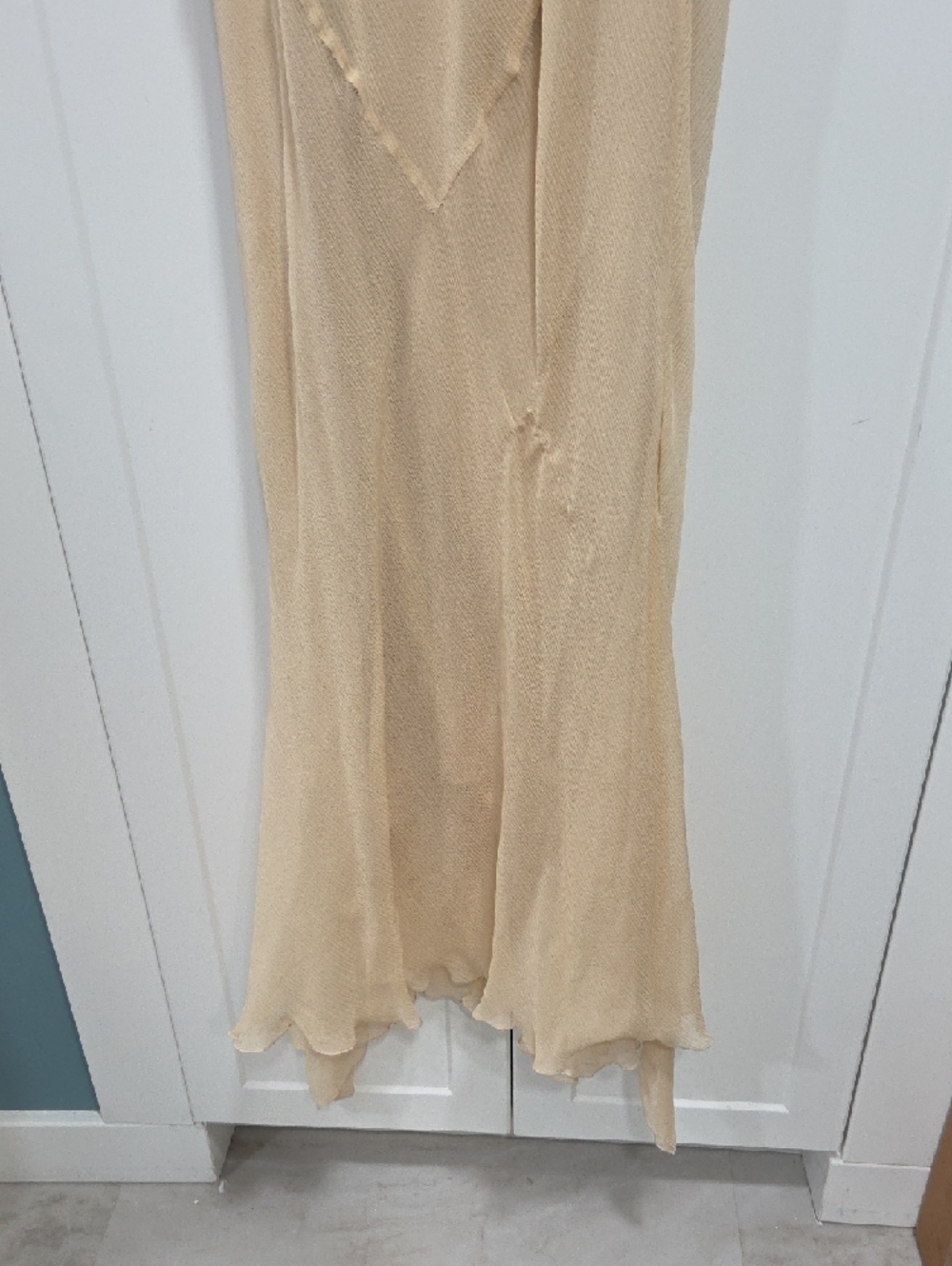 Diane Von Furstenberg Cream Crochet-Trim Sleeveless Maxi Dress - Picture 8 of 9